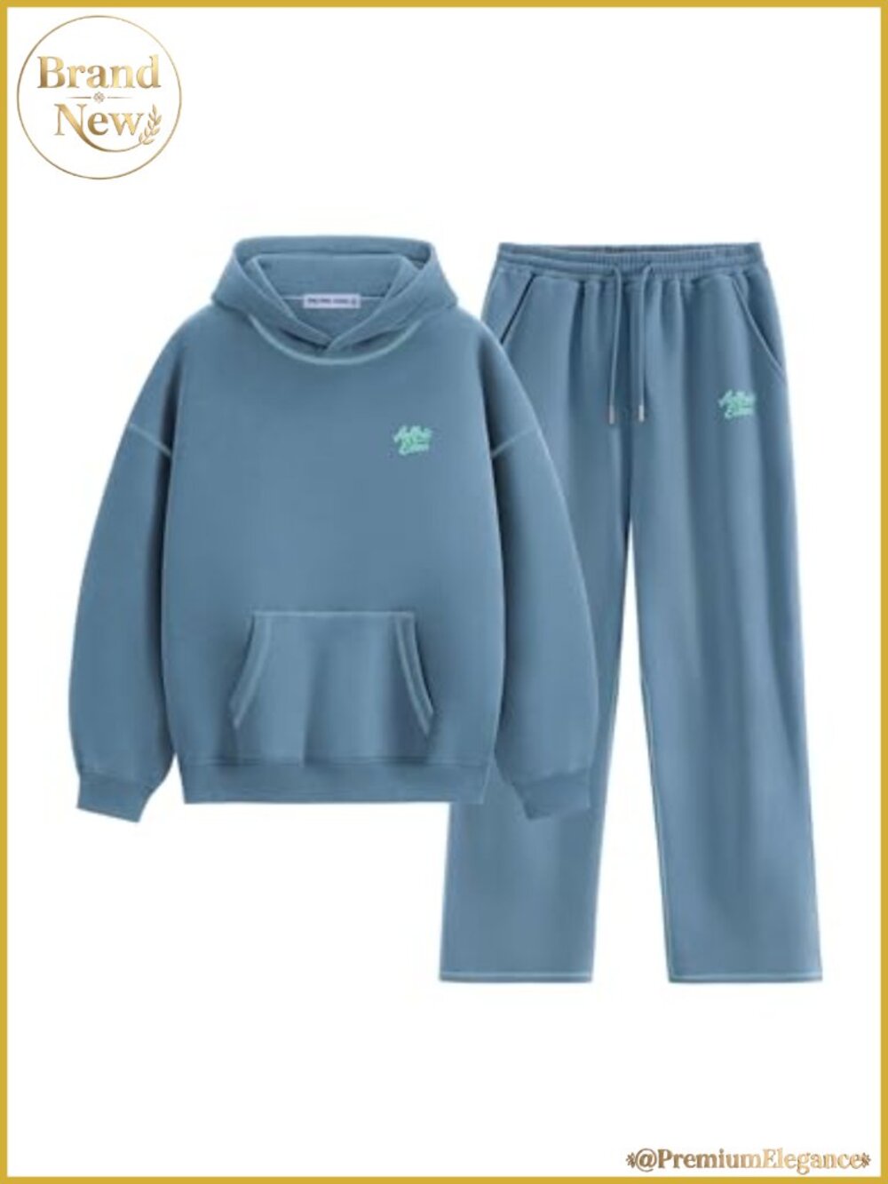 Oversized Fleece Hoodie and Sweatpants Set 2 Piece Sweatsuit Loungewear